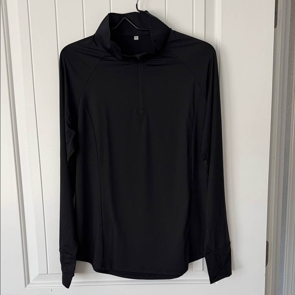 UV Protection XL Black Long Sleeve Pullover Shirt